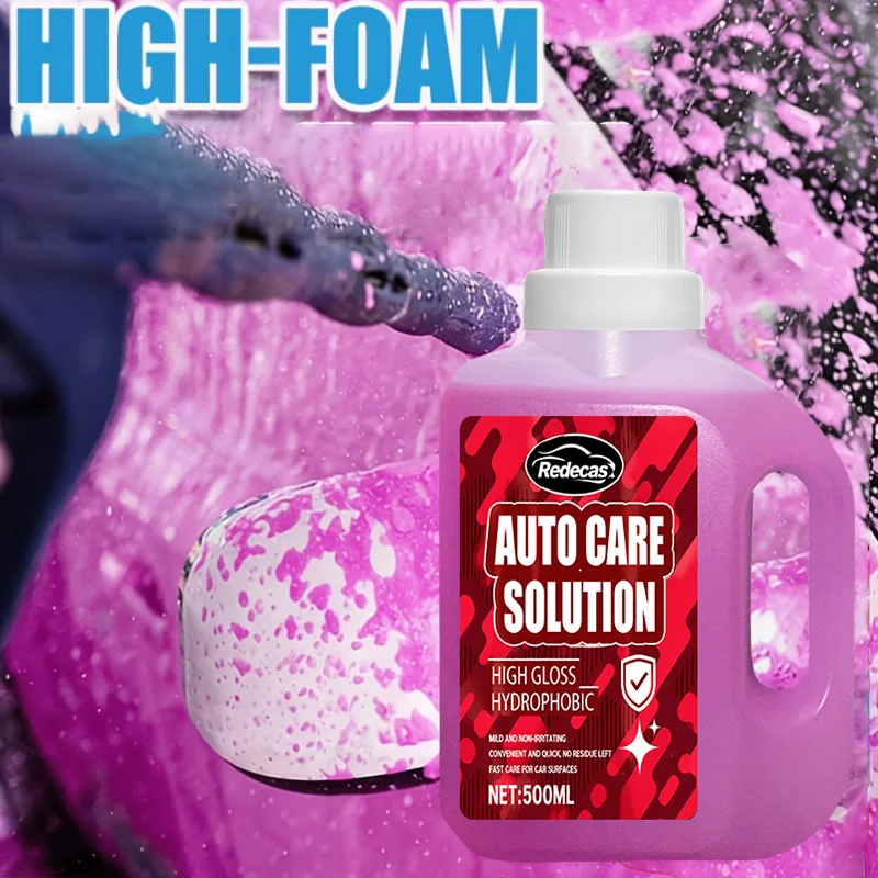 500ml Rosa Schaum-Autowaschshampoo, Baut & Formt Keramikbeschichtung, Pflegt & Schützt Autolack, All-in-One-Kit für Alle Autos – Detail 2