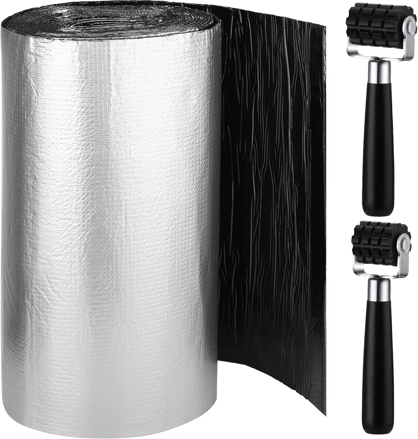 

200 Mils 50 Sqft Car Sound Deadening Mat Self Adhesive Heat Insulation Vibration Dampener with Rollers for Hood Engine Roof