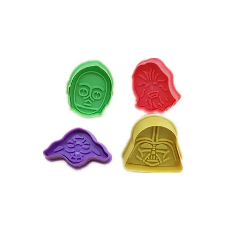 Anime 4pcs Star Wars Baby Yoda Cookie Mold Baby Yoda Anime Figure Mold DIY Baking Party Decoration Children Toy Gifts