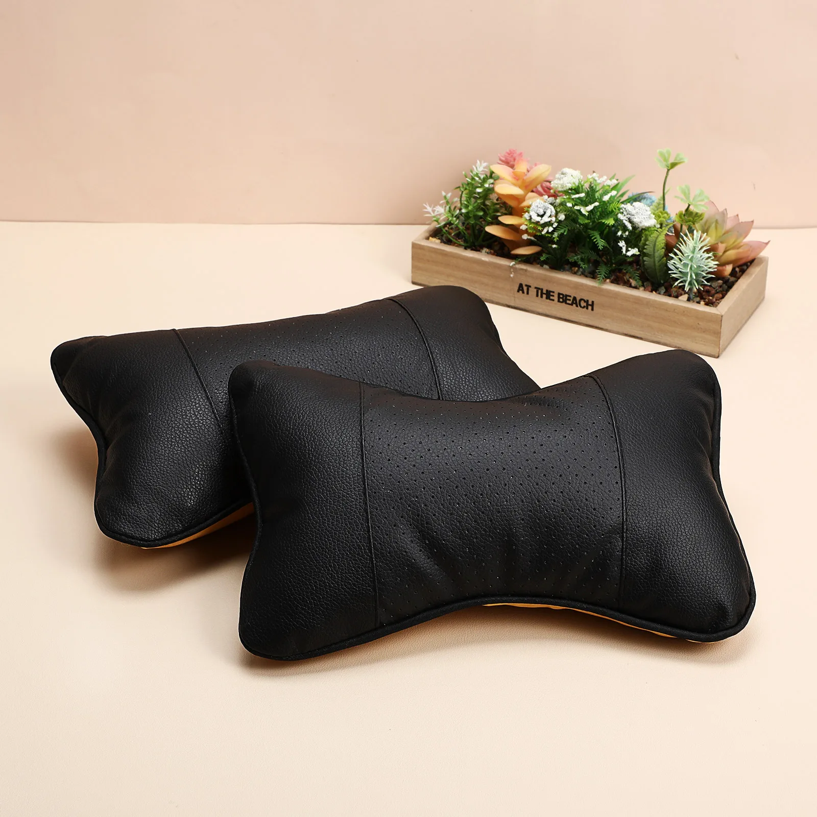 

2Pcs Neck Pillow Car Headrest Support Universal Comfortable Driving Travel Cushion for Neck Pain Relief