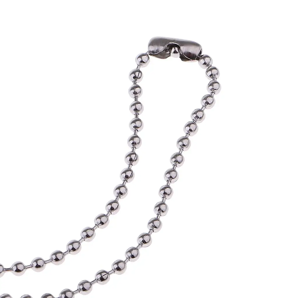 Steampunk Stainless Steel Bead Necklace Silver Ball Chain Jewelry for Men Party Holiday Wear