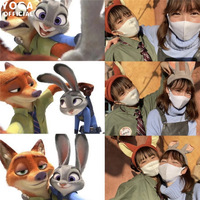 Zootopia Nick Judy Cute Plush Hair Accessories Kawaii Fluffy Make Up Wash Headband Headwear Hairband Adorkable Periphery Gifts