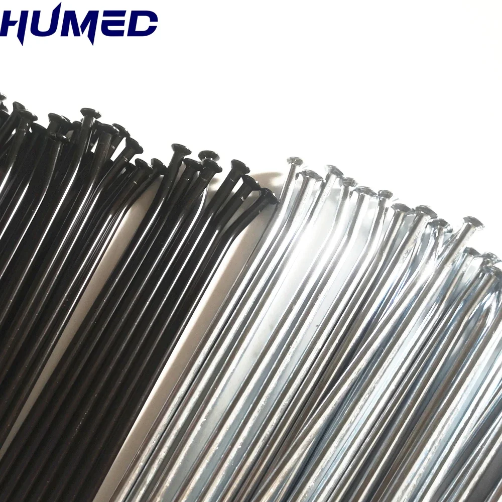 36pcs/lot Motorcycle spoke diameter 4.0mm 170/175/180/190/195/200/205/210mm black/silver bicycle spoke off-road motorcycle spoke