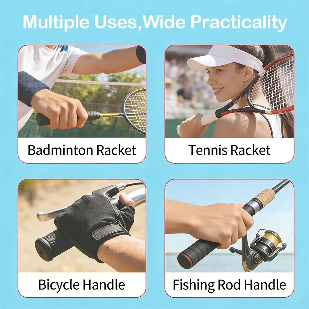 

Набор из 6 разноцветных обмоток для ракеток для пиклбола: впитывающие пот, противоскользящие, из полиуретана, амортизирующие, толщина 0,6 мм