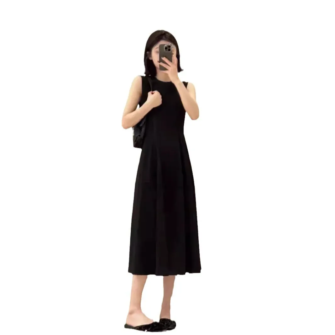 Rompi Panjang Wanita Ele Bla Dr Hepburn Sle High Waist Slim Fit Musim Semi 2024 Faion Bahan Poliester Berkualitas Tinggi