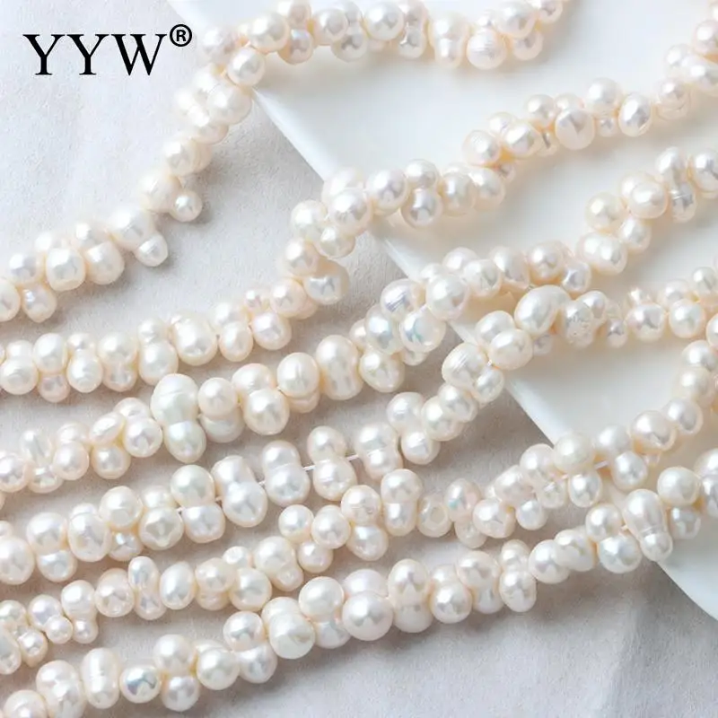 Natural Freshwater Pearls Loose Pearls Beads 9-10mm White Stacked Hole Zucchini Baroque Pearl DIY Material Jewelry Accessories