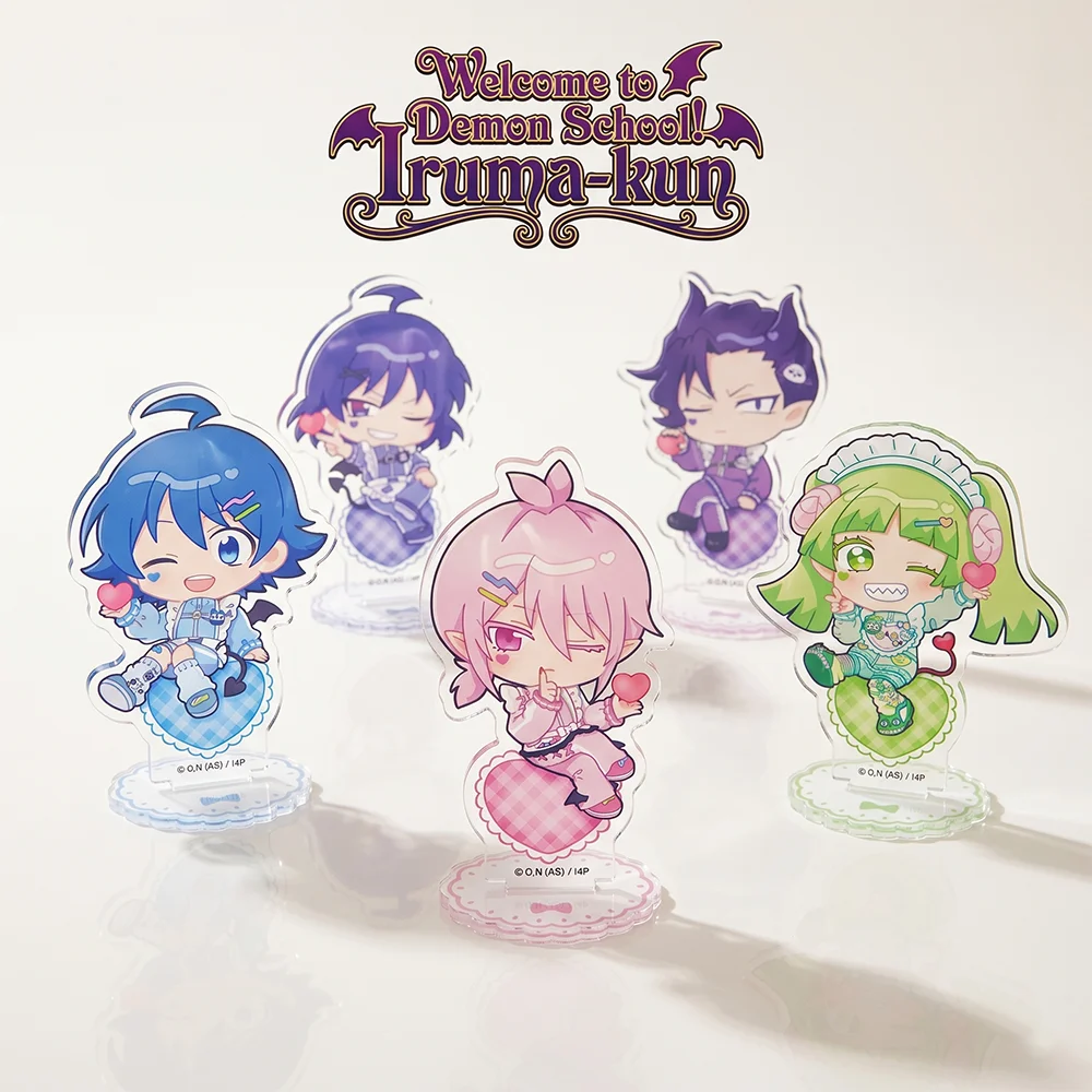 Anime Welcome to Demon School! Iruma-kun cute cartoon Iruma Suzuki Asmodeus Alice 10CM Acrylic Stand keychain Desk Decor gifts