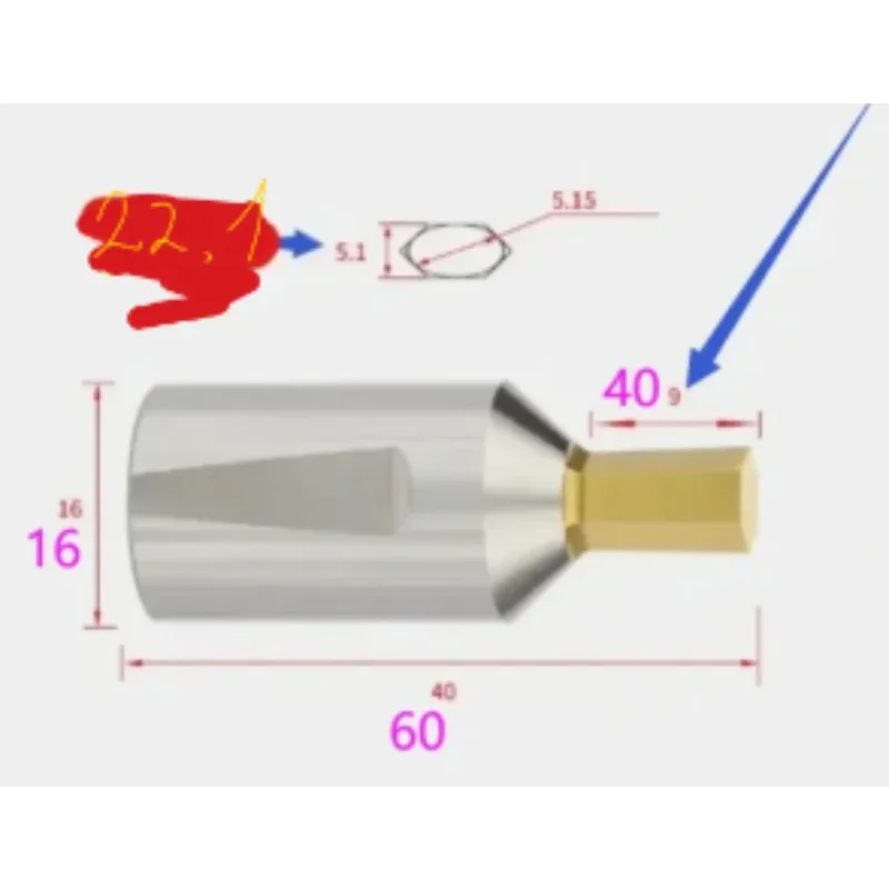 

1pcs length 60* handle16mm Depth 40MM DIY Pay