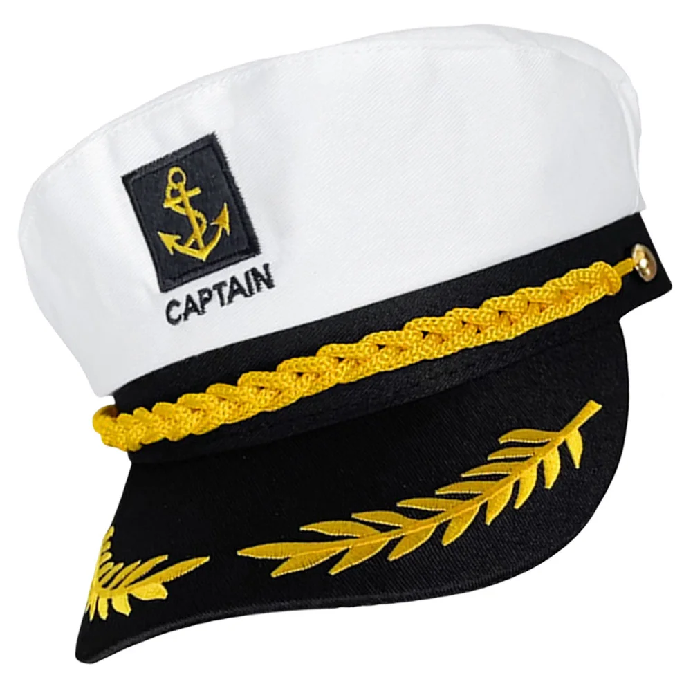 

Sailor Hat Hats for Men Costume Party Captain Decor Universal Cosplay Boat Cotton Polyester Bride Boating Decoration