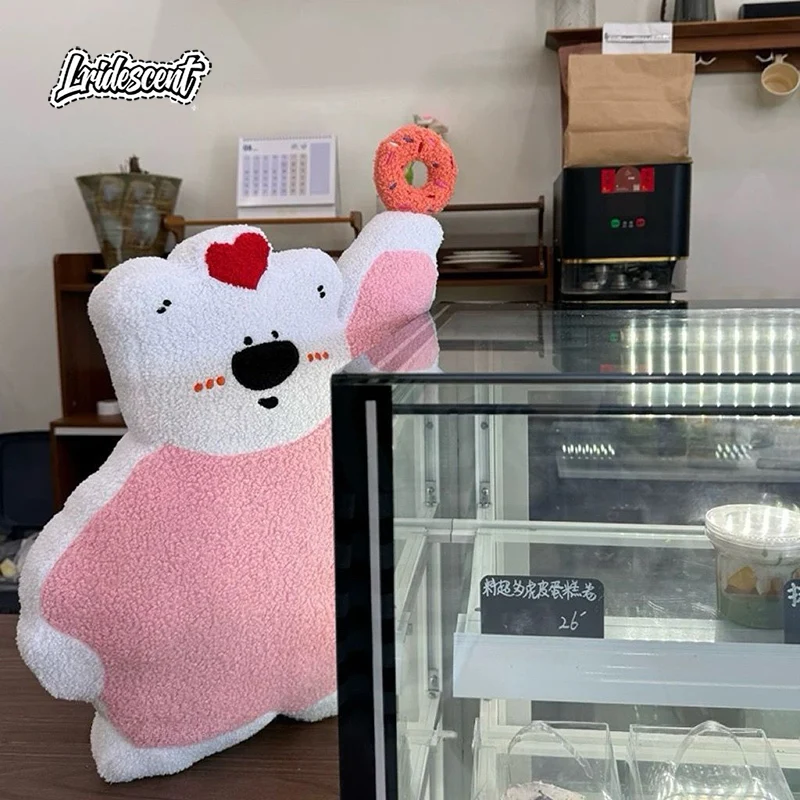 빵곰 재미있는 베개 귀엽고 창의적이며 기발한 홈 데코 등받이 쿠션 친구와 베스트 프렌드를 위한 이상적인 축제 선물