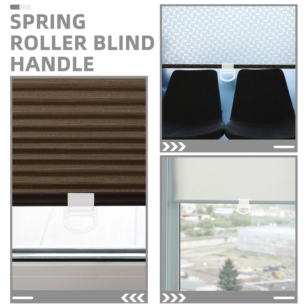 6 Transparent Spring Roller Blind Handles Easy Installation Cordless Shades Replacement Parts Plastic Pull Down Blinds Window