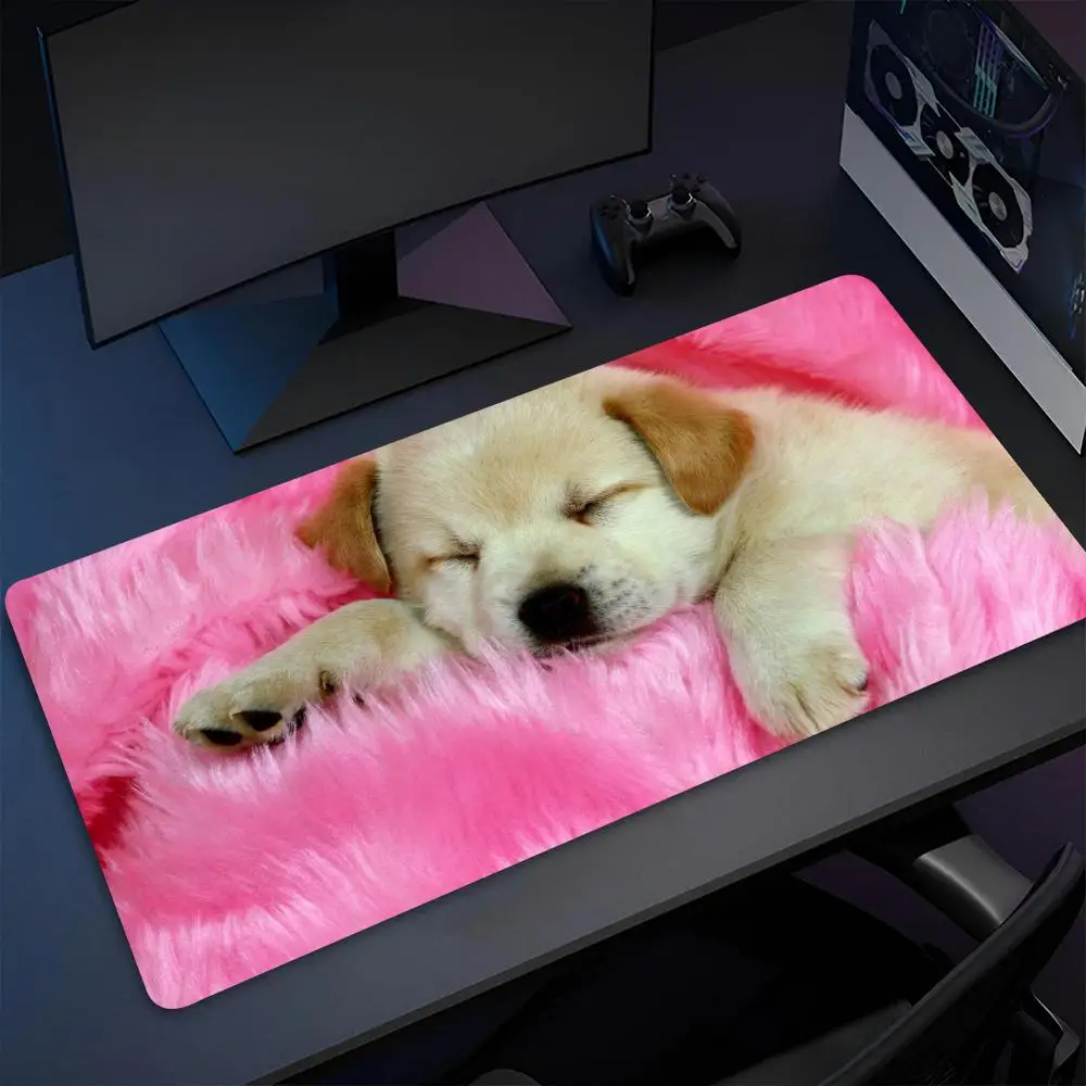 Husky cute wolf dog science fiction Mouse Pad Leather XXL Keyboard Gamer Mouse Pad  Pc Large Non-slip Mouse  Desk Mat