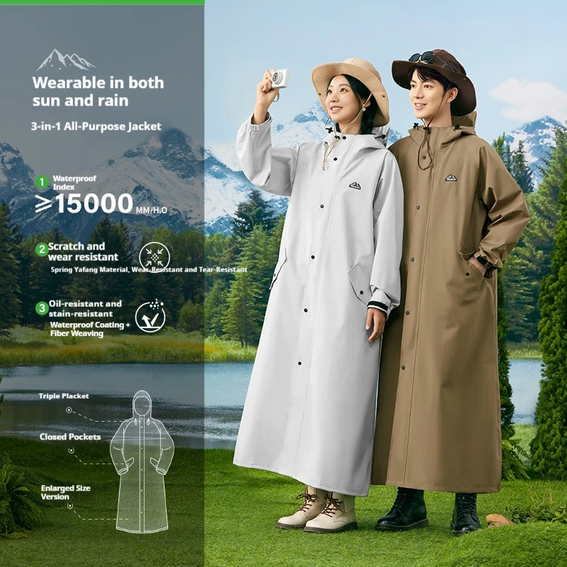 厚手で長めの電動自動車バッテリー用レインコート、大人用防雨バイク・自転車用ポンチョ保護カバー