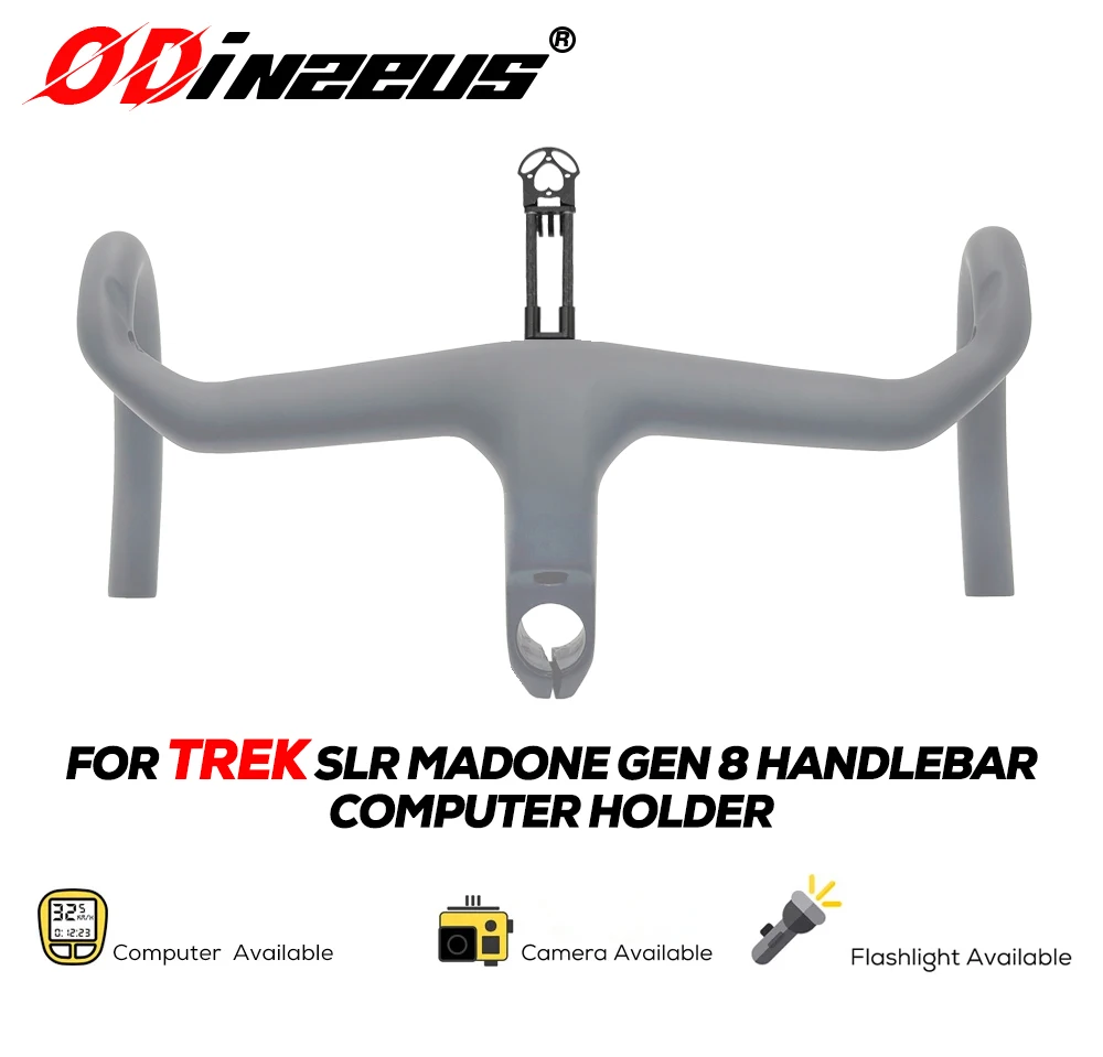 ODINZEUS Bicycle Computer Mount, For TREK SLR Madone Gen 8 Integrated Handlebars, Compatible with Garmin, Wahoo, and Bryton