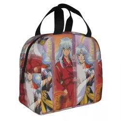 Inuyasha Sesshoumaru Insulated Lunch Bags Cooler Bag Meal Container Japanese Anime Portable Tote Lunch Box Beach Picnic