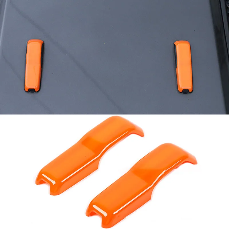 Front Engine Hood Hinge Cover Trim for Jeep Wrangler JL JLU 2018-2021 2/4 Door Gladiator 2020 2021 JT Orange