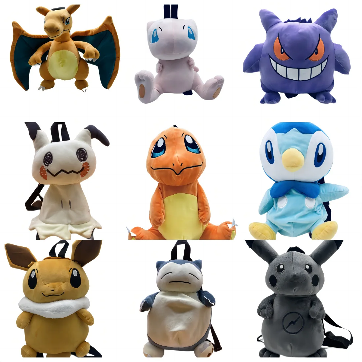 Sac à dos figurine Pokemon pour enfants, cartable Kawaii, jouet de dessin animé, Eevee, Mew, Sicilax, Mimikyu, Pikachu, cadeau à breloques pour enfants