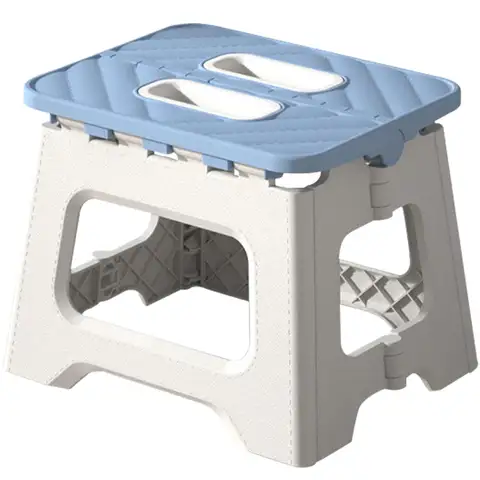 Home Folding Step Stool - Anti-Slip Surface Foot Stool with 8.7 Inch Height - Sturdy & Lightweight Plastic Foldable Step Stool