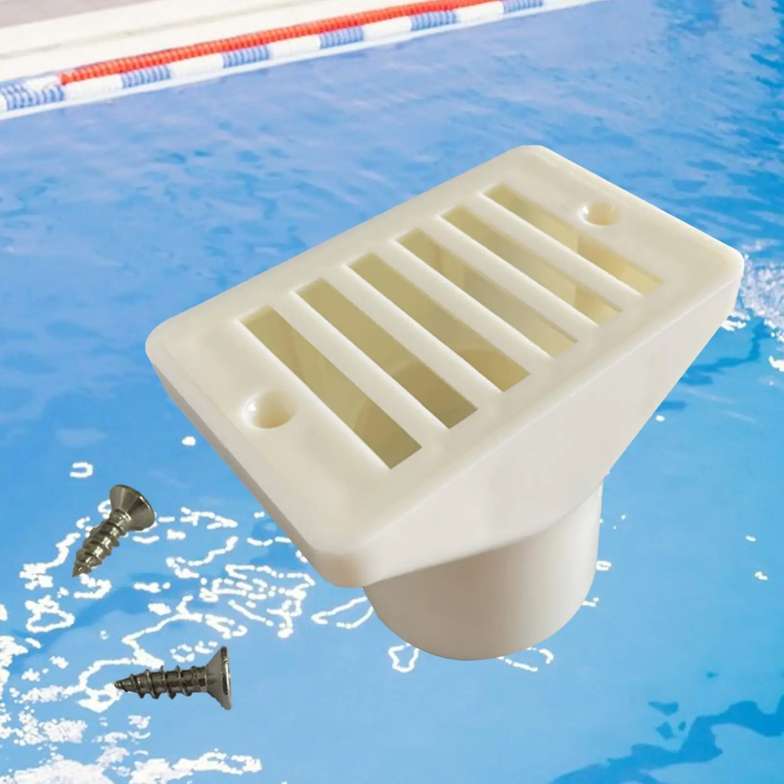 

Swimming Pool Overflow Outlet, Floor Drain ,Square Main Drainer with 2 Screws, Fittings, Swimming Pool Drain