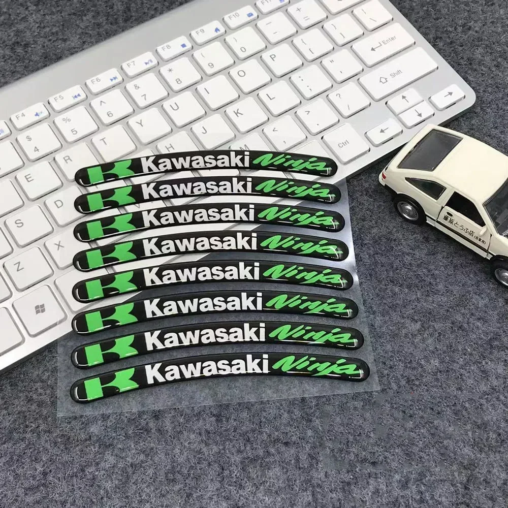 Kawasaki Ninja Car Wheel Stickers 13-19 Inch Universal Motorcycle Tire Modification Waterproof Drip Glue Decorative Stickers