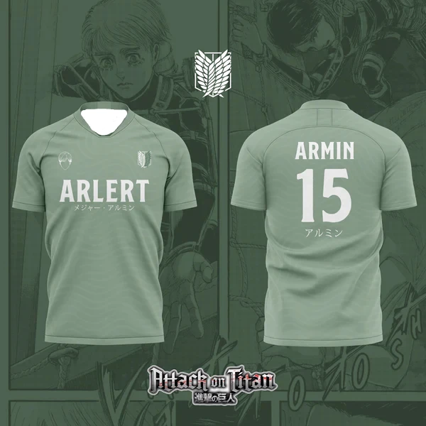 เสื้อเจอร์ซีย์ Attack on Titan รุ่นใหม่ ปี 2025 ชุดฝึกซ้อมฟุตบอล ได้รับการรับรองอย่างเป็นทางการจาก Bandai ไซส์สำหรับผู้ใหญ่และเด็ก