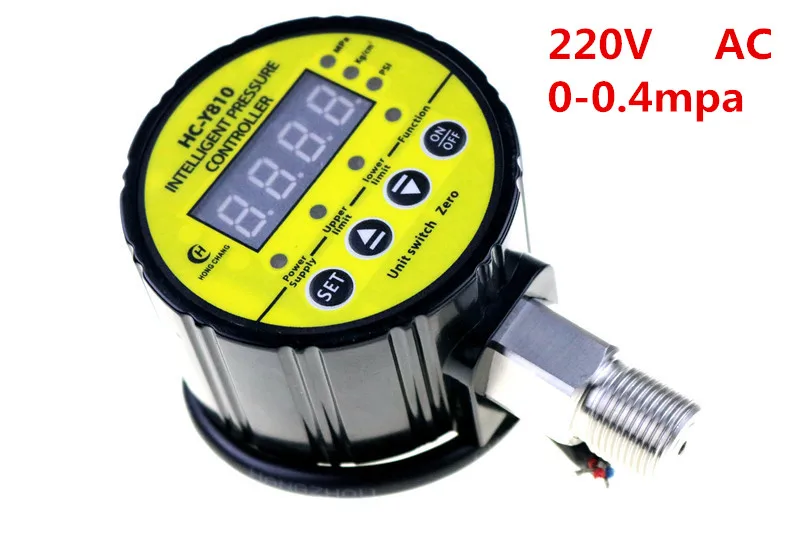 220V AC 0-0.4mpa Pressure switch / air compressor switch / pump electronic pressure switch HC-Y810