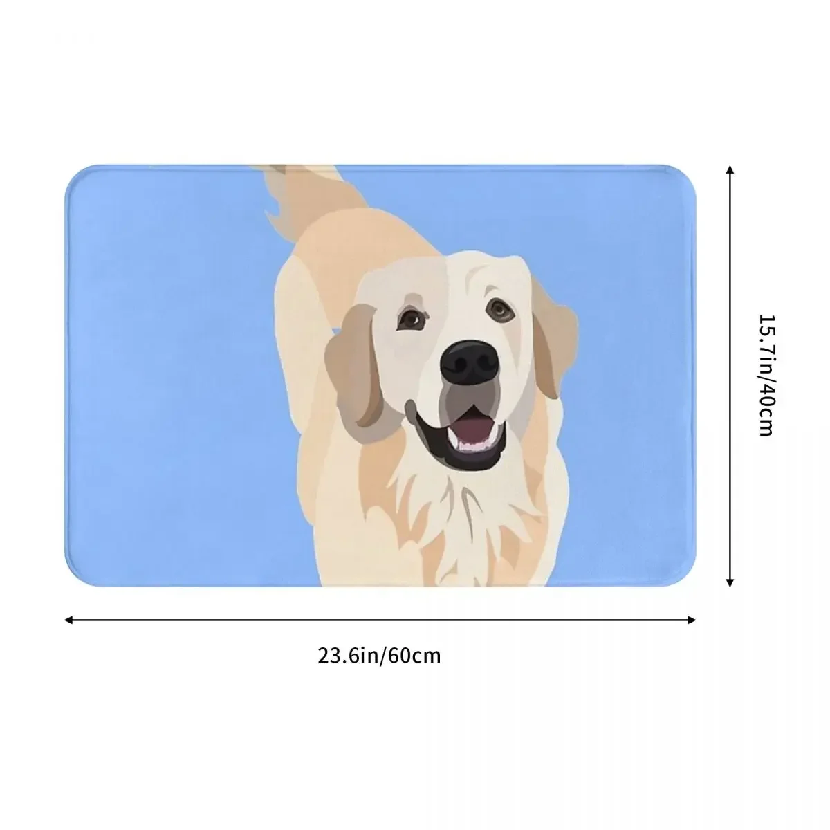 Golden Retriever Doggo - LIGHT BLUE Anti-slip Doormat Floor Mat Carpet Rug for Kitchen Entrance Home Living room Footpad Mats