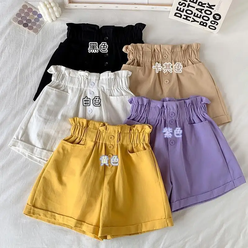 Girls Shorts Summer High Waist Pants for Kids Candy Color Teenager Trousers Casual Children Loose Shorts Baby Outfits Clothing