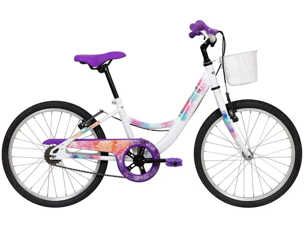 Bicicleta Infantil Aro 20" Caloi Ceci Branco com Cestinha Freio V-Brake