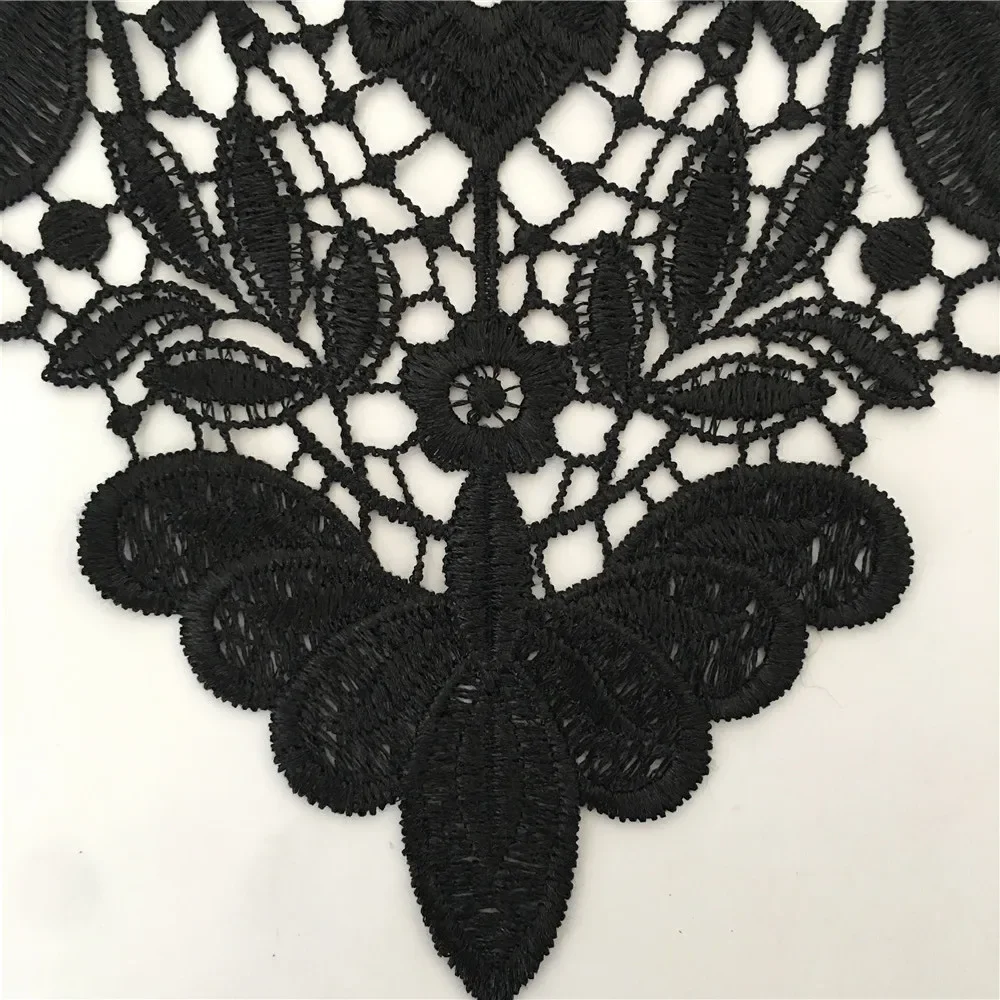 Black and white lace chest applique decoration fake collar embroidery DIY clothing craft supplies accessories 1 piece for sale