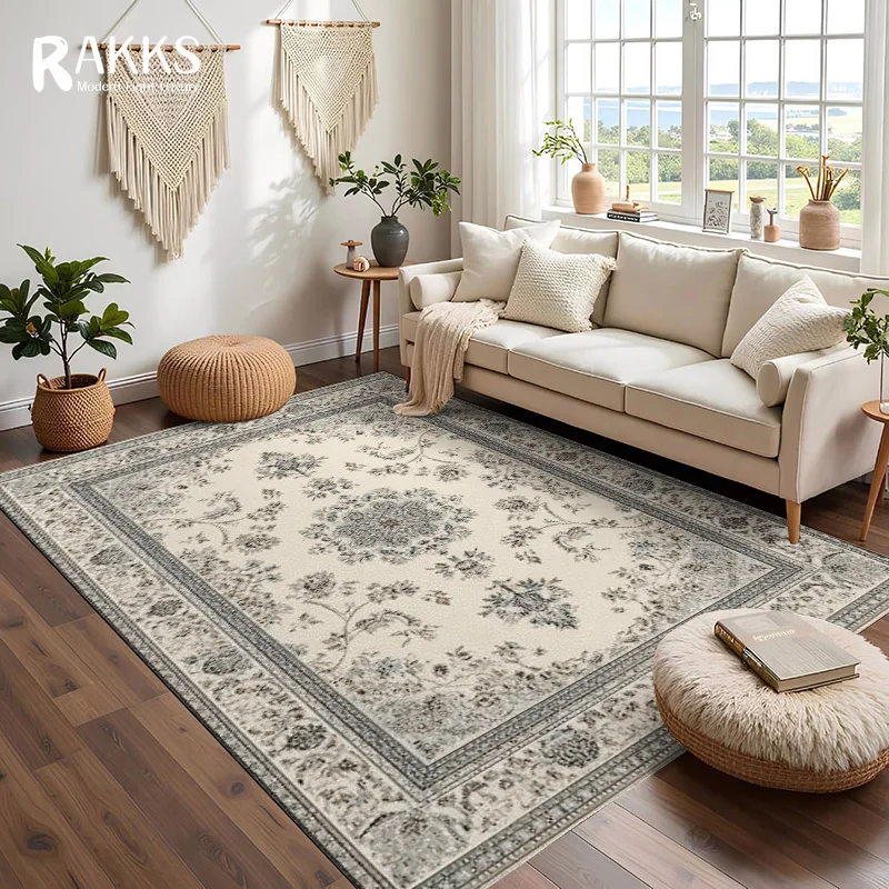 

RAKKS Luxury Vintage Boho Large Area Rug Non-Slip Floor Indoor Carpet for Kitchen Living Room Bedroom Beside Sofa Home Decor