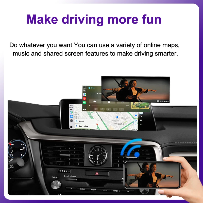 AUTOTOP Wireless CarPlay Android Auto für Lexus NX RX IS ES GS RC CT LS LX LC UX GX 2014-2019 – Detail 3