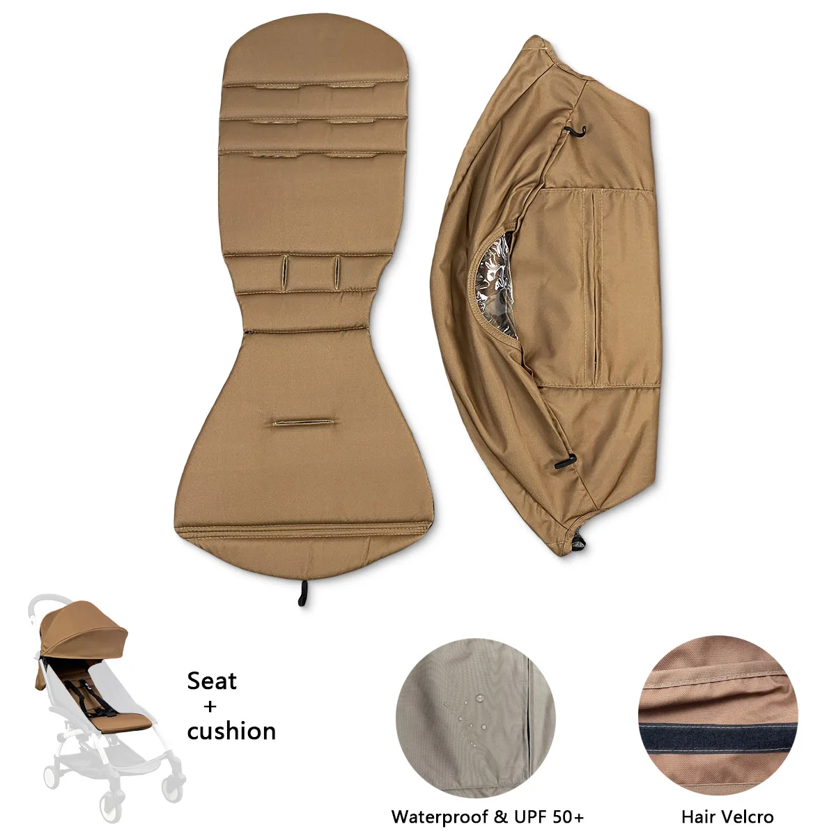 غطاء مقعد بديل لعربة الأطفال متوافق مع عربات الأطفال YOYO وYOYO+ وYOYO2 وجيب بسحاب خلفي مقاوم للماء #6