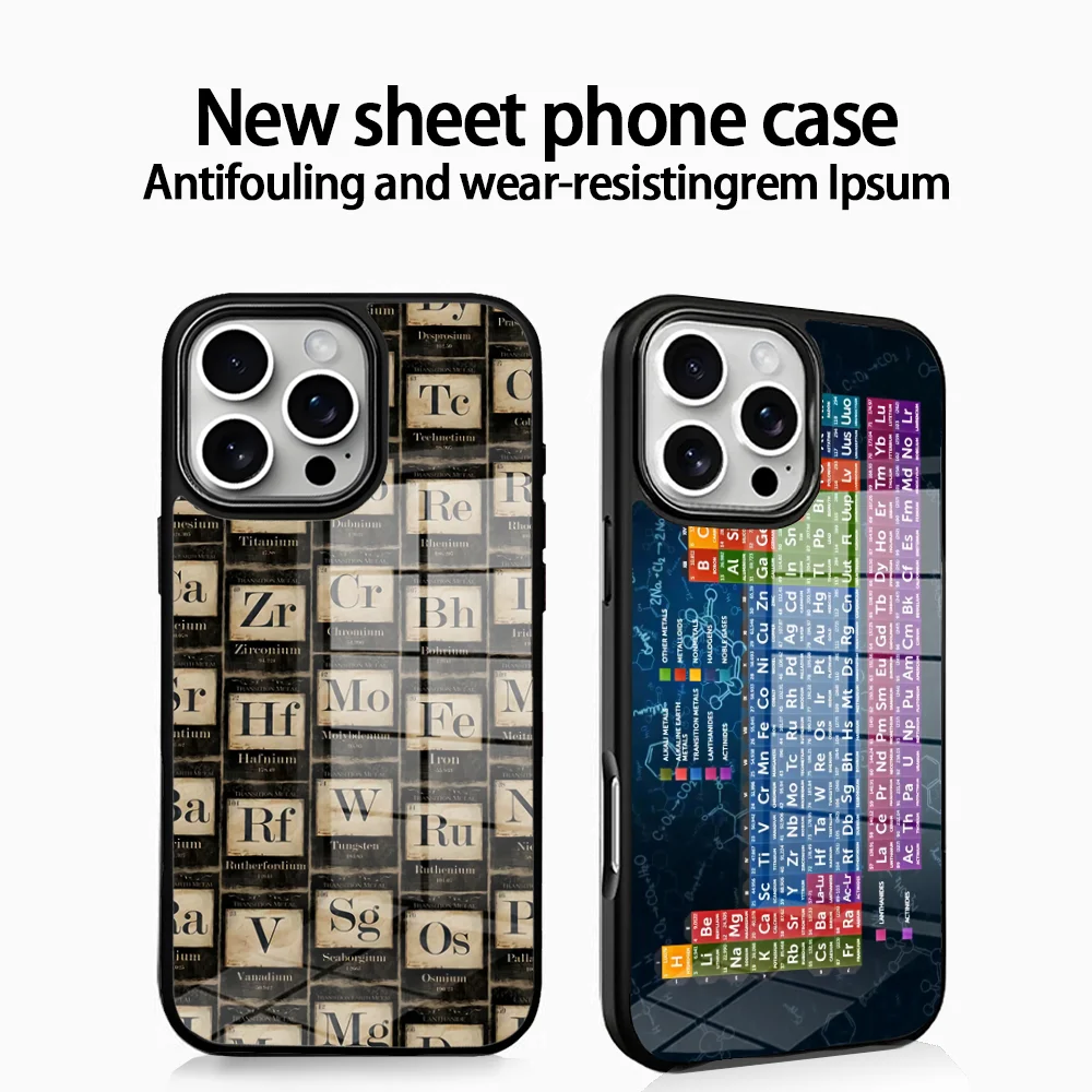 

Periodic Table Of Elements Phone Case For IPhone16 15 14 13 12 11 Pro Xs Max Mini XR X 7 8 Plus Luxury Mirror Hard Funda