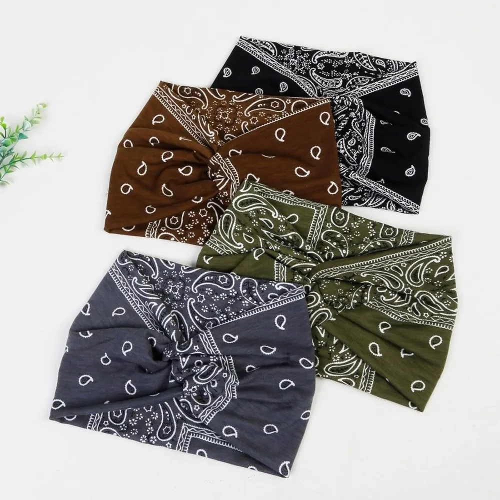 

6 PCS Y2K Sports Headband Hip-hop Breathable Yoga Hairband Euro-American Style Elastic Printed Elastic Hairband Women