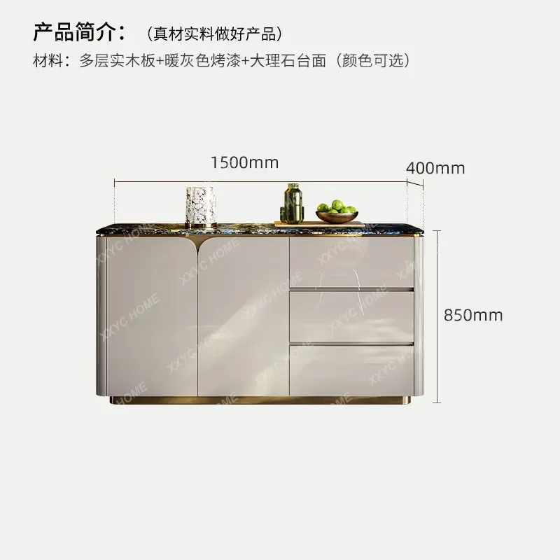 

Modern simple side cabinet light luxury marble chest cabinet living room drawer porch cabinet
