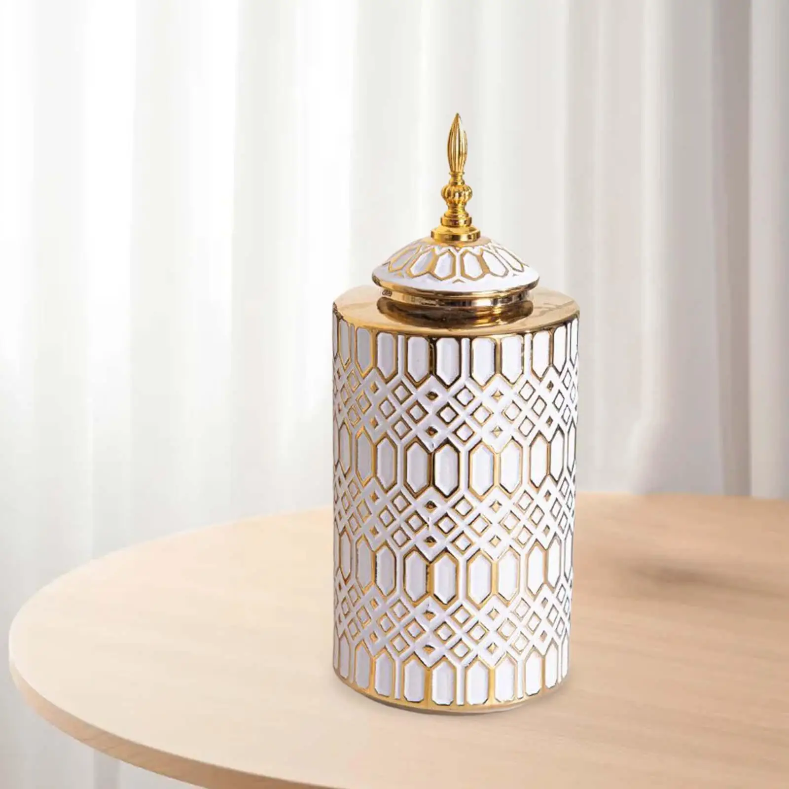 Ceramic Vase Storage Jar Modern Decor Tabletop Decoration Handmade Ginger Jar Multifunctional for Living Room Decor Delicate
