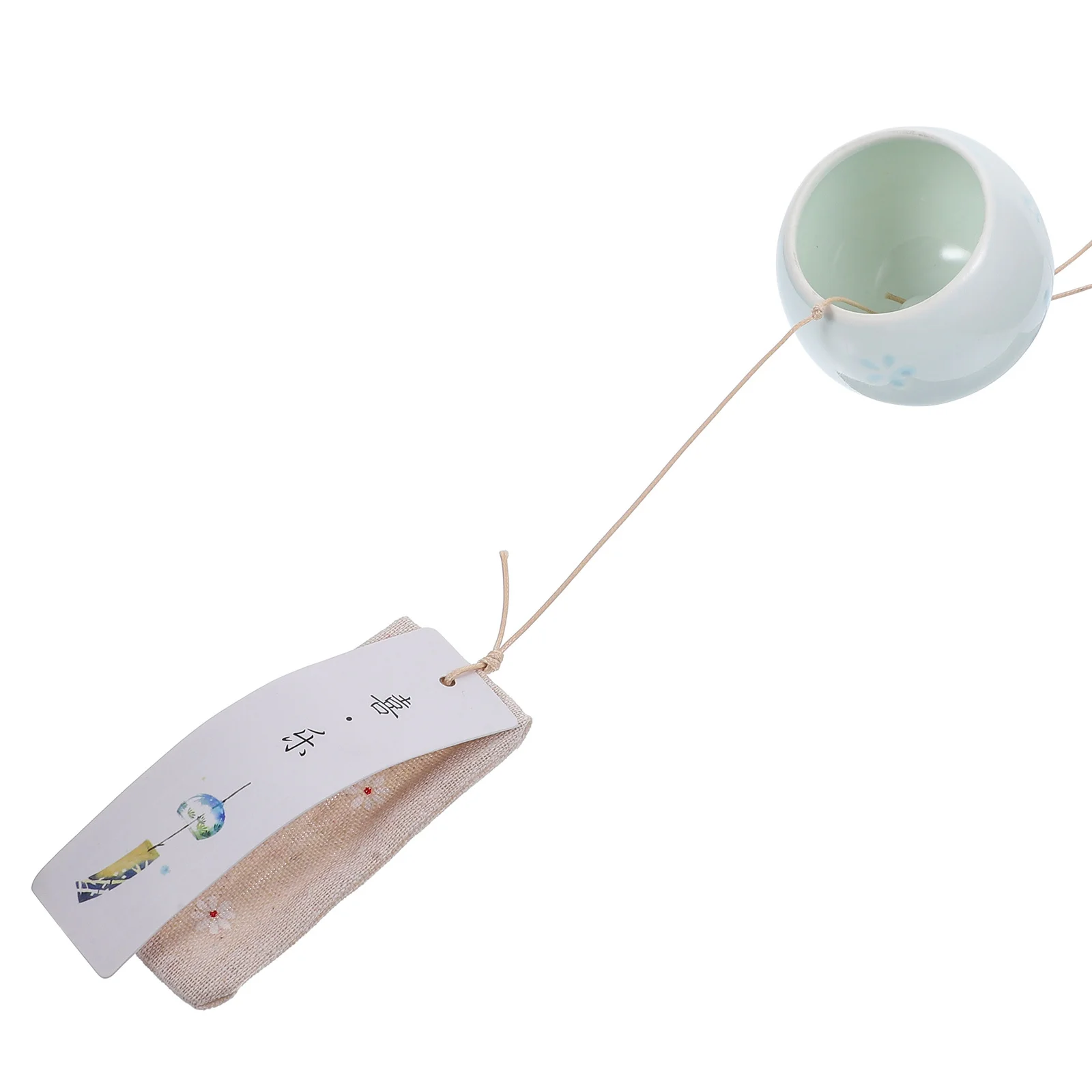 

1pc Ceramic Chime Japanese Style Hanging Japanese Wind Chime Bell For Home Office Window Garden Decor Wind Bell