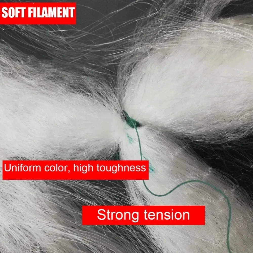 Upgraded American Hand Cast Net Easy Throw Fly Fishing Net 8/15/30m Long 0.7/1m High Small Mesh Strong Nylon Line Fishing Tools