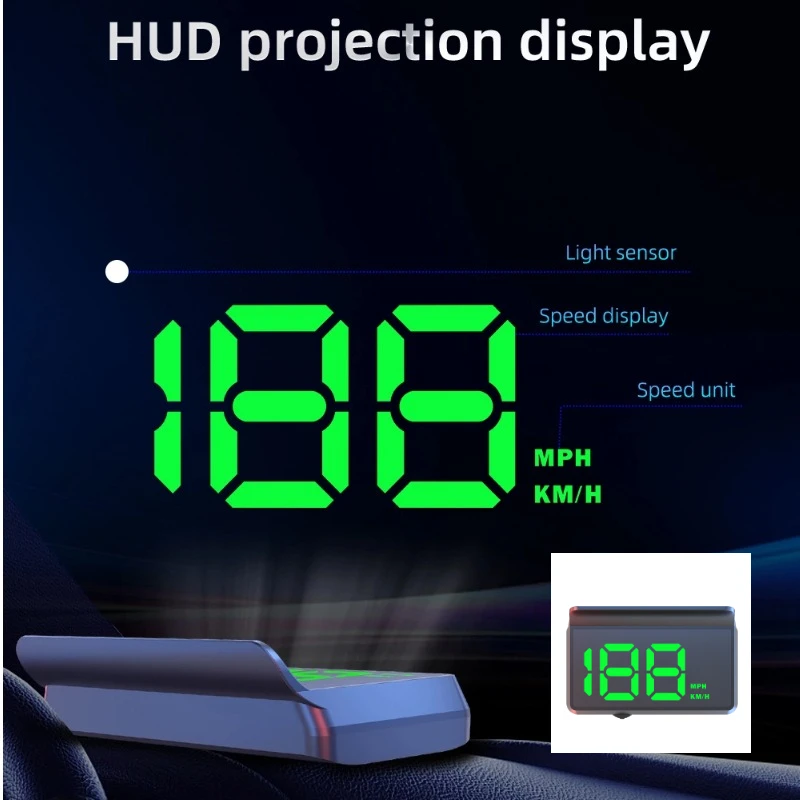 

W2 Новый автомобильный проекционный дисплей HUD Авто электроника GPS-проектор Цифровой спидометр для внутренней отделки лобового стекла Автомобильные аксессуары