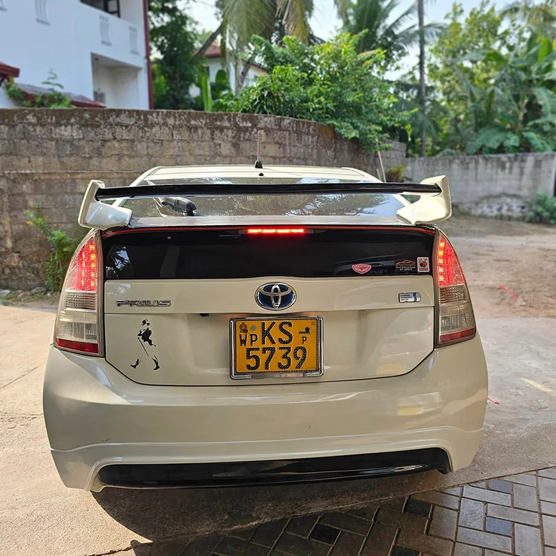 For Prius Spoiler 2003 2004 05 06 07 08 09 10 11 2012 Toyota Prius Spoiler ABS plastic Material Car Rear Wing Color Rear Spoiler