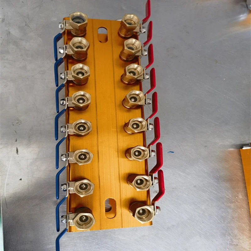 The water distribution row is double-row with a 3-point pure copper ball valve inlet 1-inch thread