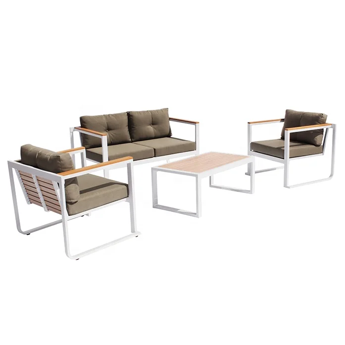 

Мебель для уличной террасы, сессия, пластиковый деревянный садовый диван, набор мебели