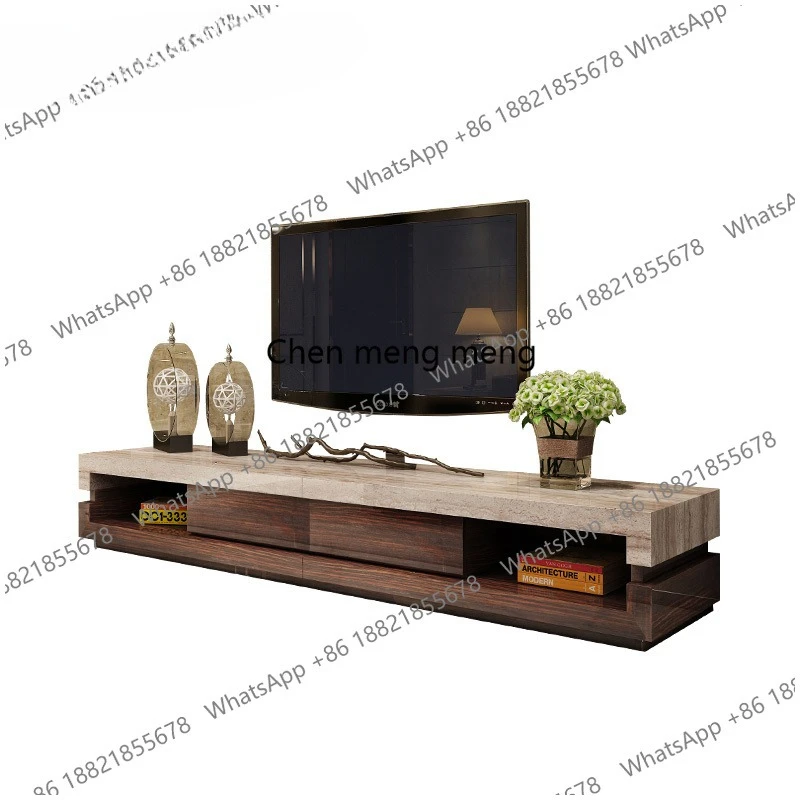 

Marble TV cabinet natural cave stone cabinet modern minimalist combination room furniture coffee table TV stand Wall Cabinet