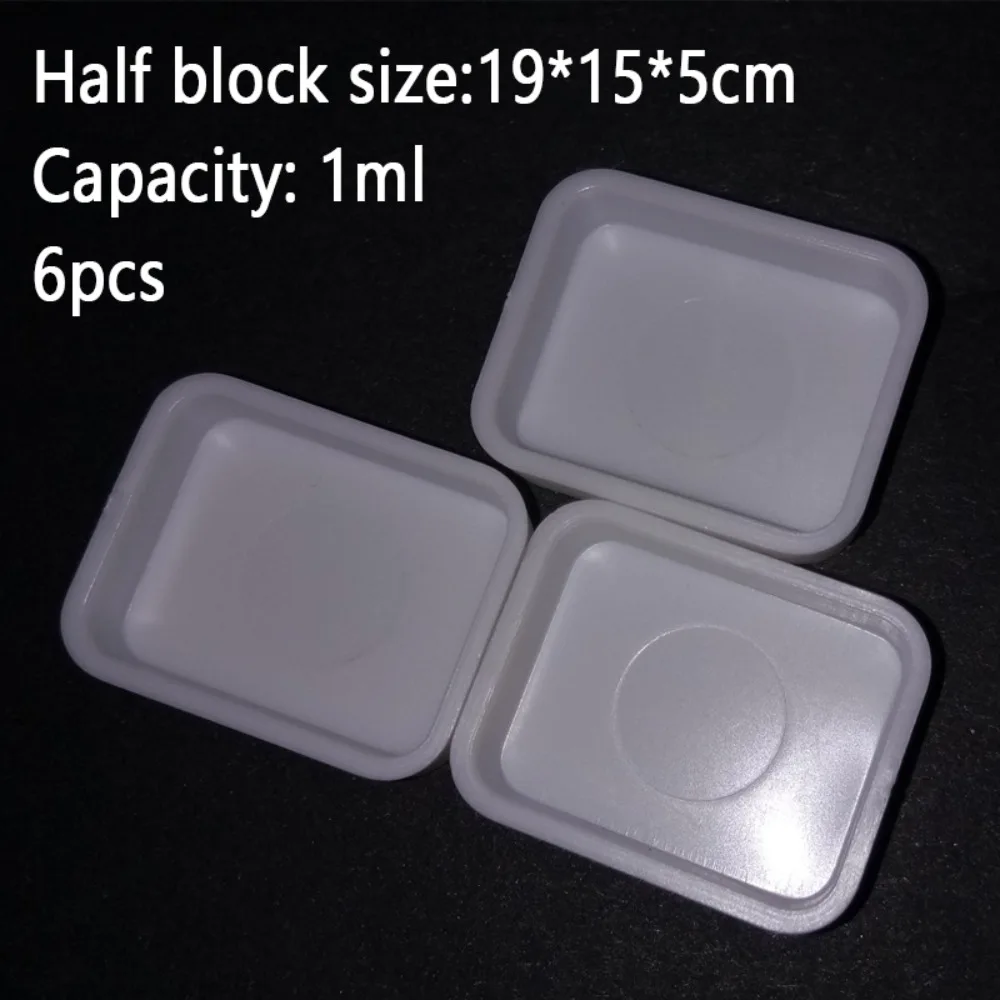 Small Portable Mini Watercolor Paint Box Square White/Transparent Color White Empty Plastic Paint Pan Painting Tool Plastic