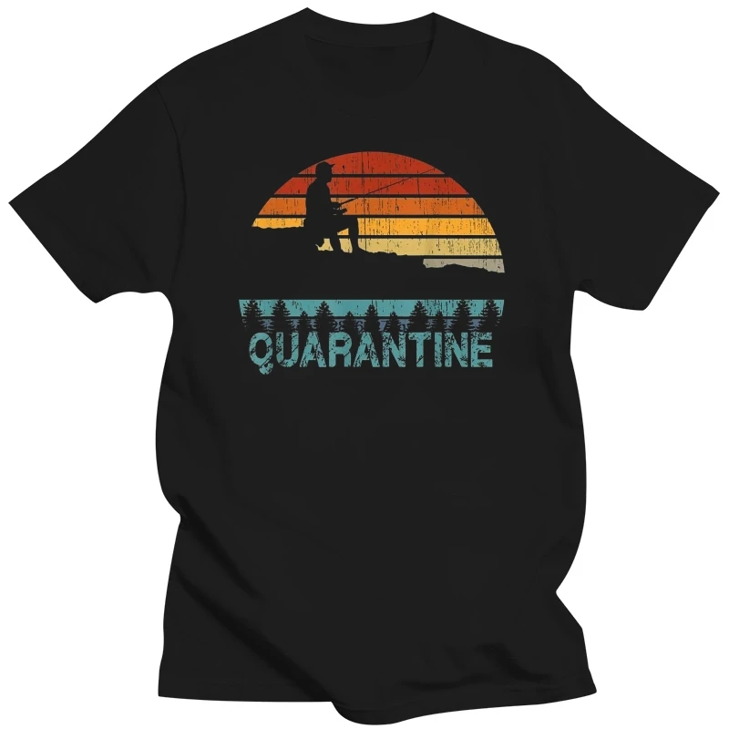 Fishing T Shirts Funny Self Isolation Quarantine Fishing TShirt