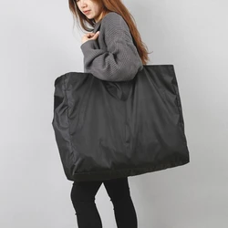 Big Eco-Friendly Folding Oxford Shopping Bag Reusable Portable Shoulder Handbag for Travel  Fashion Pocket Tote