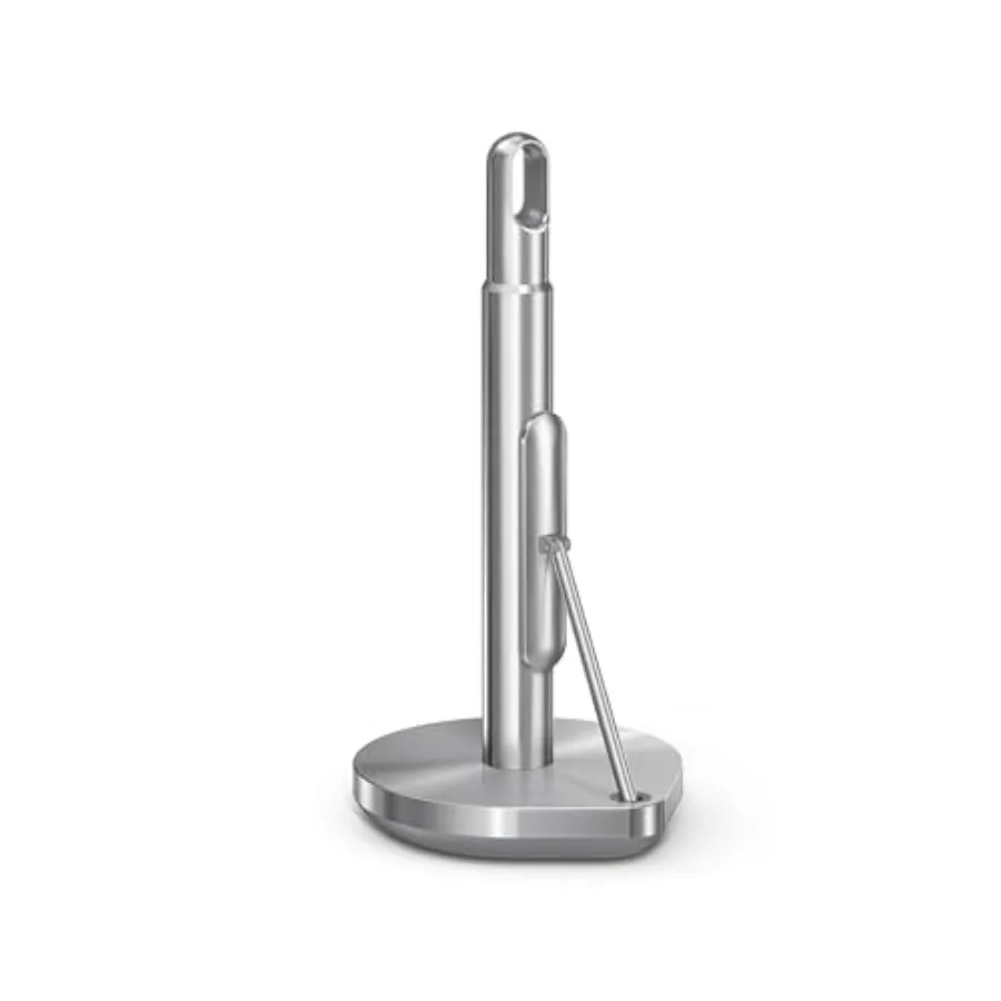 

Tension Arm Countertop Paper Towel Holder, Easy One-Handed Tear, Standing Weighted Base with Finger Loop, Heavy Duty