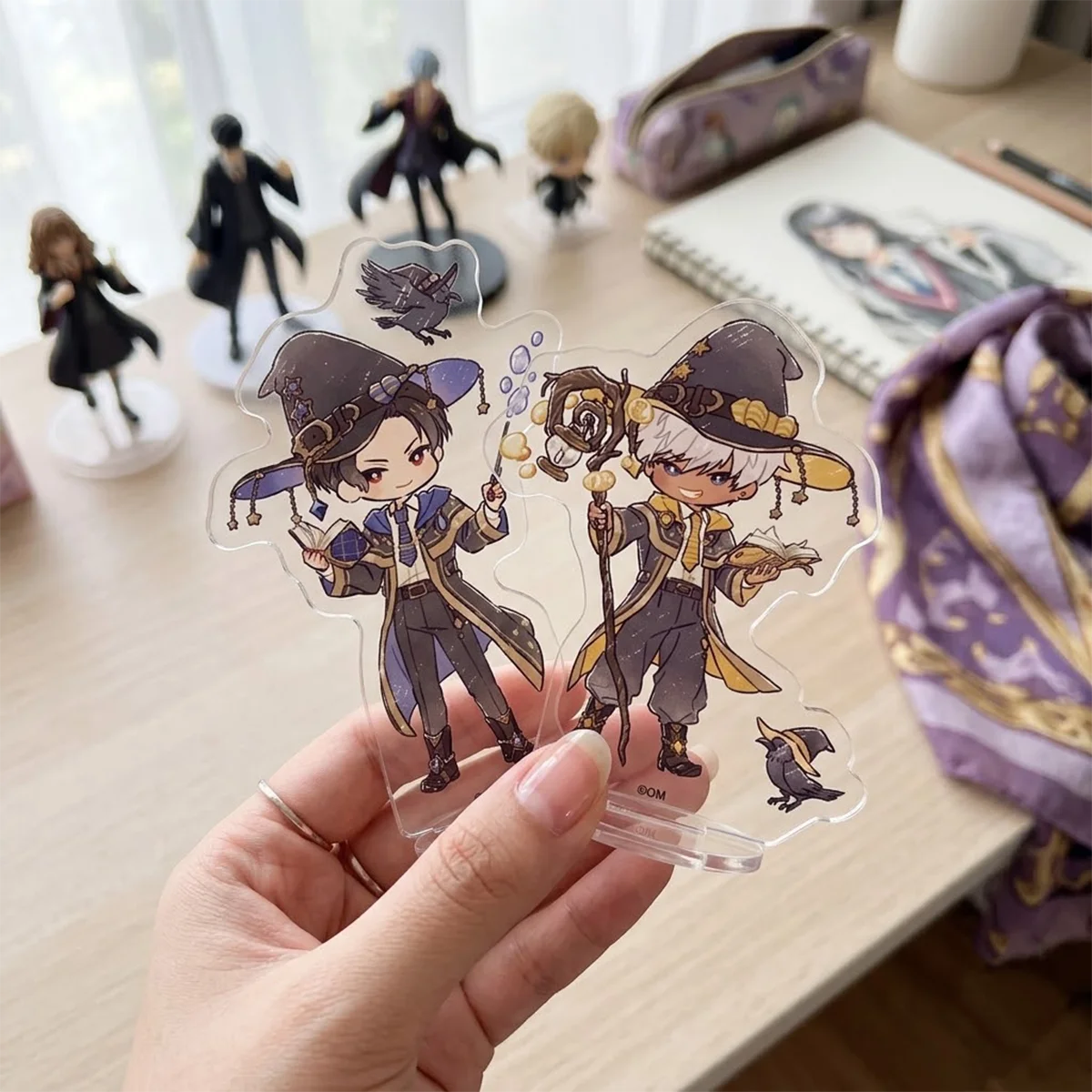 Anime Obey Me! 10cm Acrylic Stand,Fan Gift,Mammon Lucifer,bookshelf side partition decor Xmas holiday present keychain