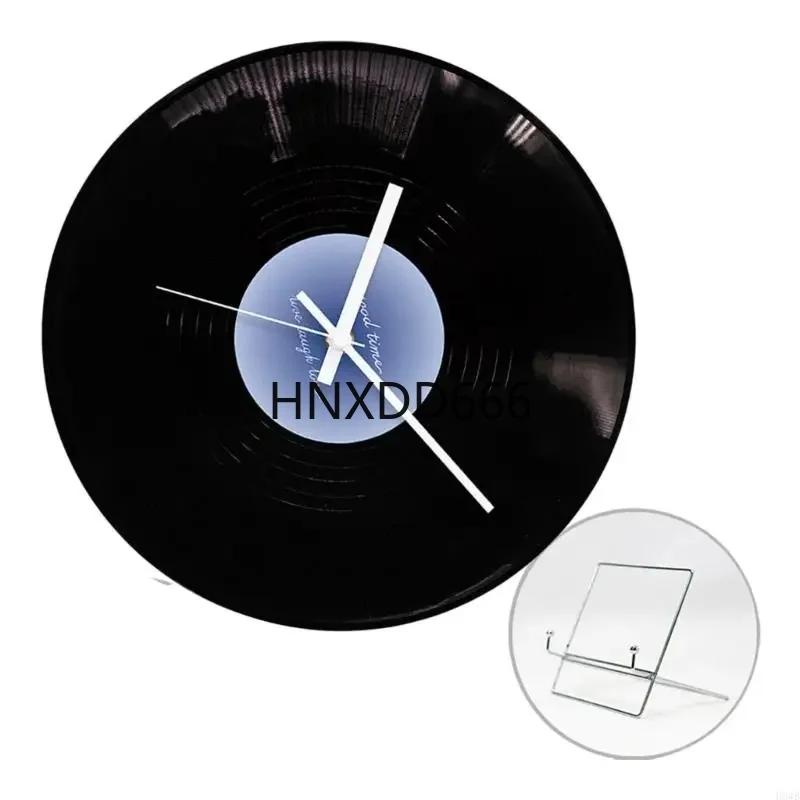 

Record Clock with Optional Center Color and Metal Display Stand – Eye-Catching Design